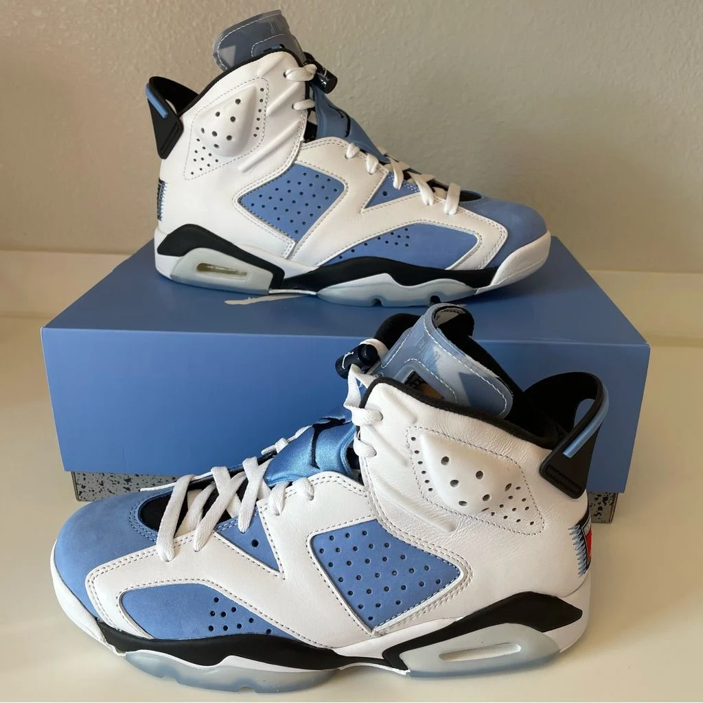 Click to view full screen Air Jordan 6 Retro 'UNC Home' photo review